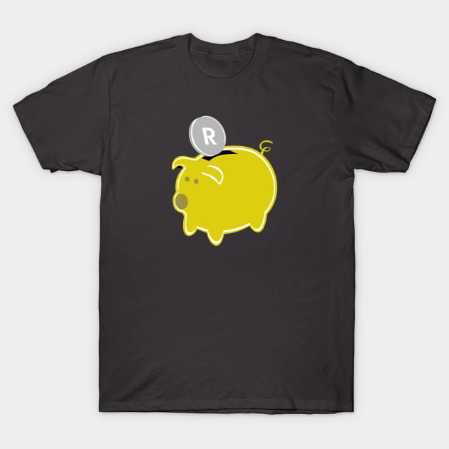 Funny Cartoon Piggy Bank T-Shirt by Toogoo